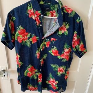 J. Crew Floral Short Sleeve Button down shirt